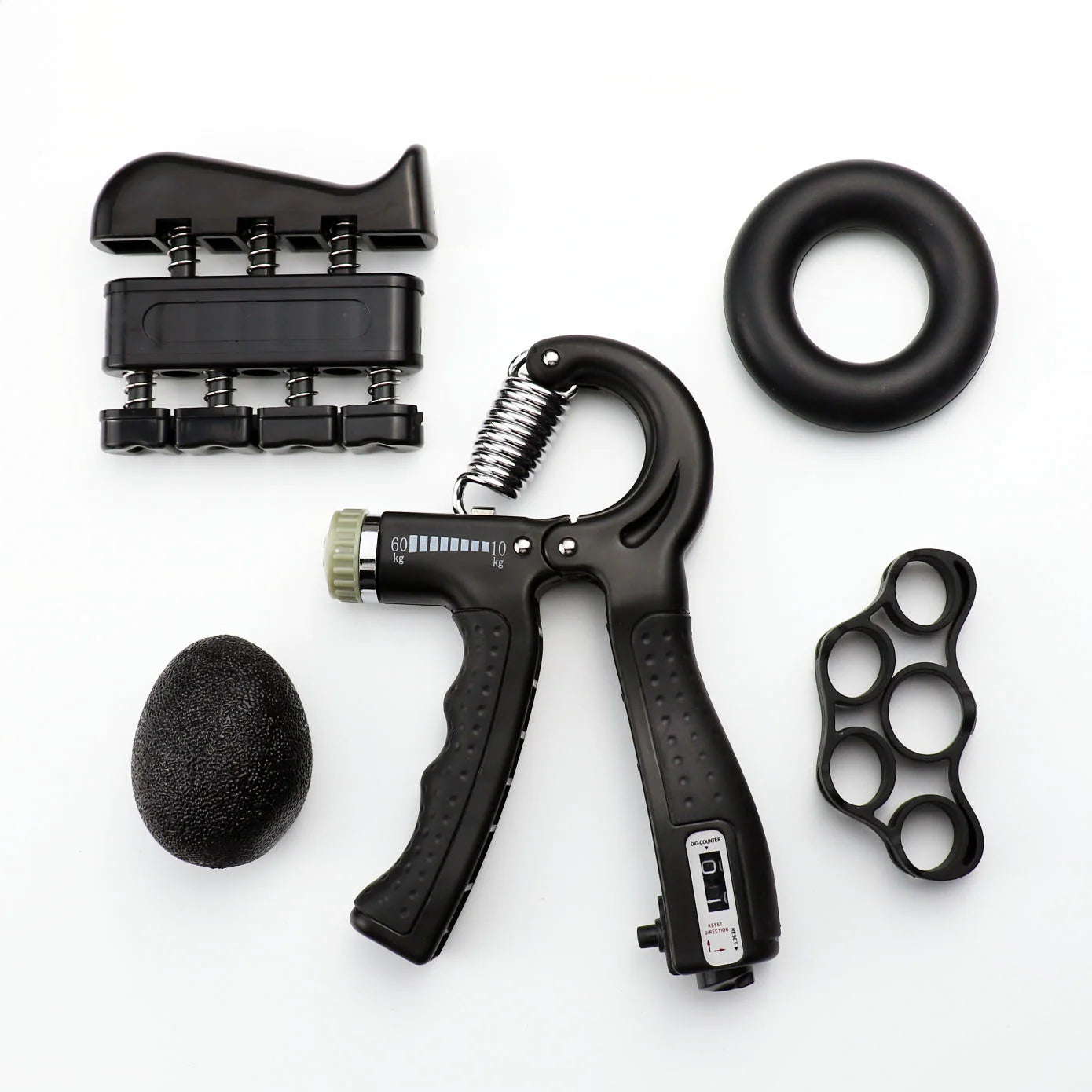 Verstellbarer Handgriff-Krafttrainer mit Fingertrainer