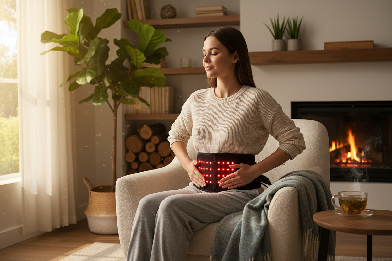 LED Infrarot Gürtel Therapie in Anwendung